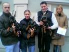 In Wien Edo, Kristina, Nico & Sandra
with puppies Comtess Chaka Betelges, Chiona Cira Betelges and Charming Calina Betelges.